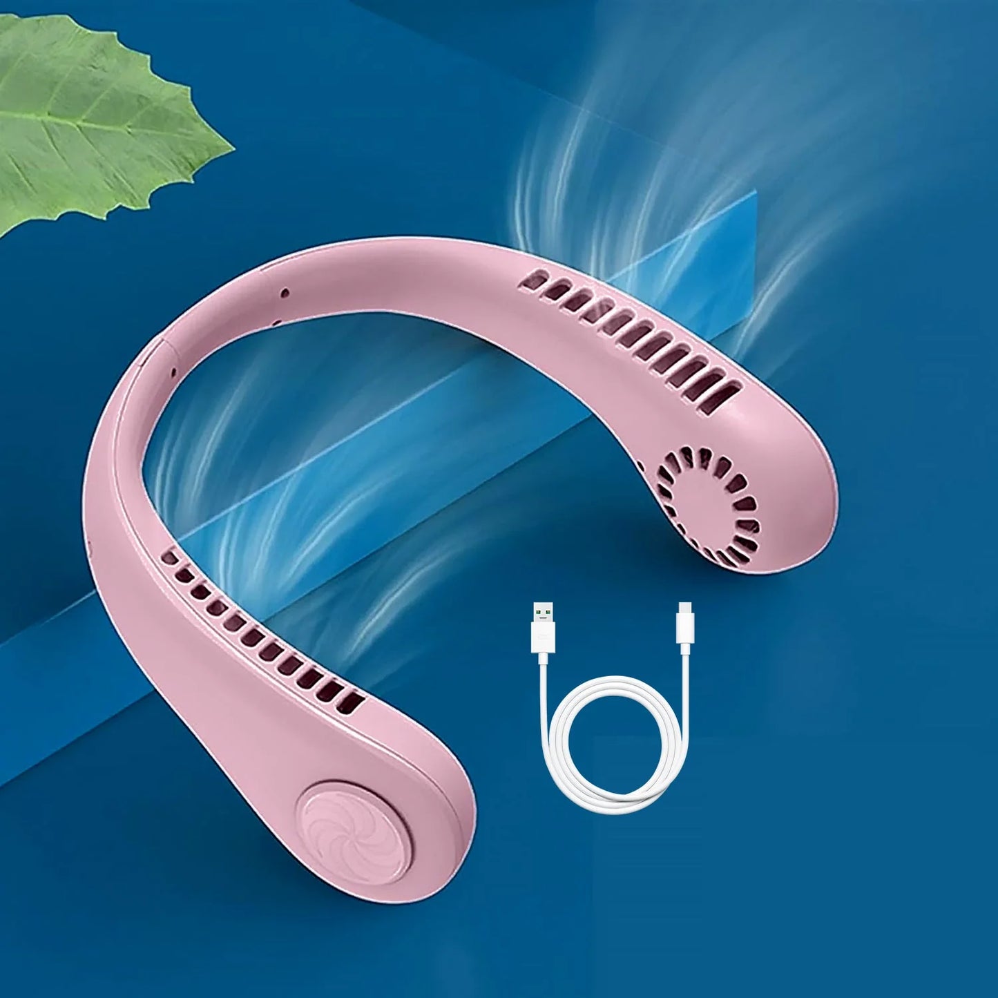 Bladeless USB Neck Fan β Hands-Free, 3-Speed Rechargeable Personal Cooler