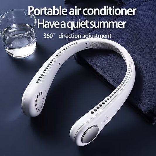 Bladeless USB Neck Fan β Hands-Free, 3-Speed Rechargeable Personal Cooler