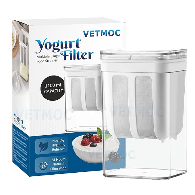 Greek Yogurt & Curd Strainer β Stainless Steel Filter, Compact Container