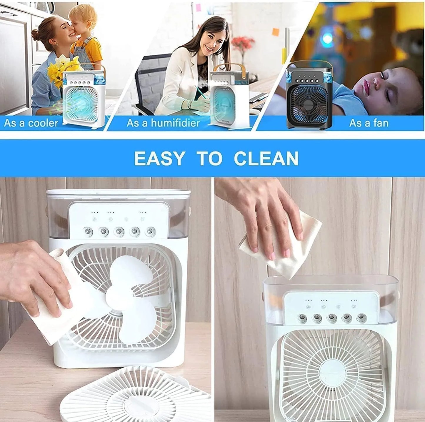 Mini Heat Sealer + USB Air Cooler Fan β Combo Offer for Home & Travel