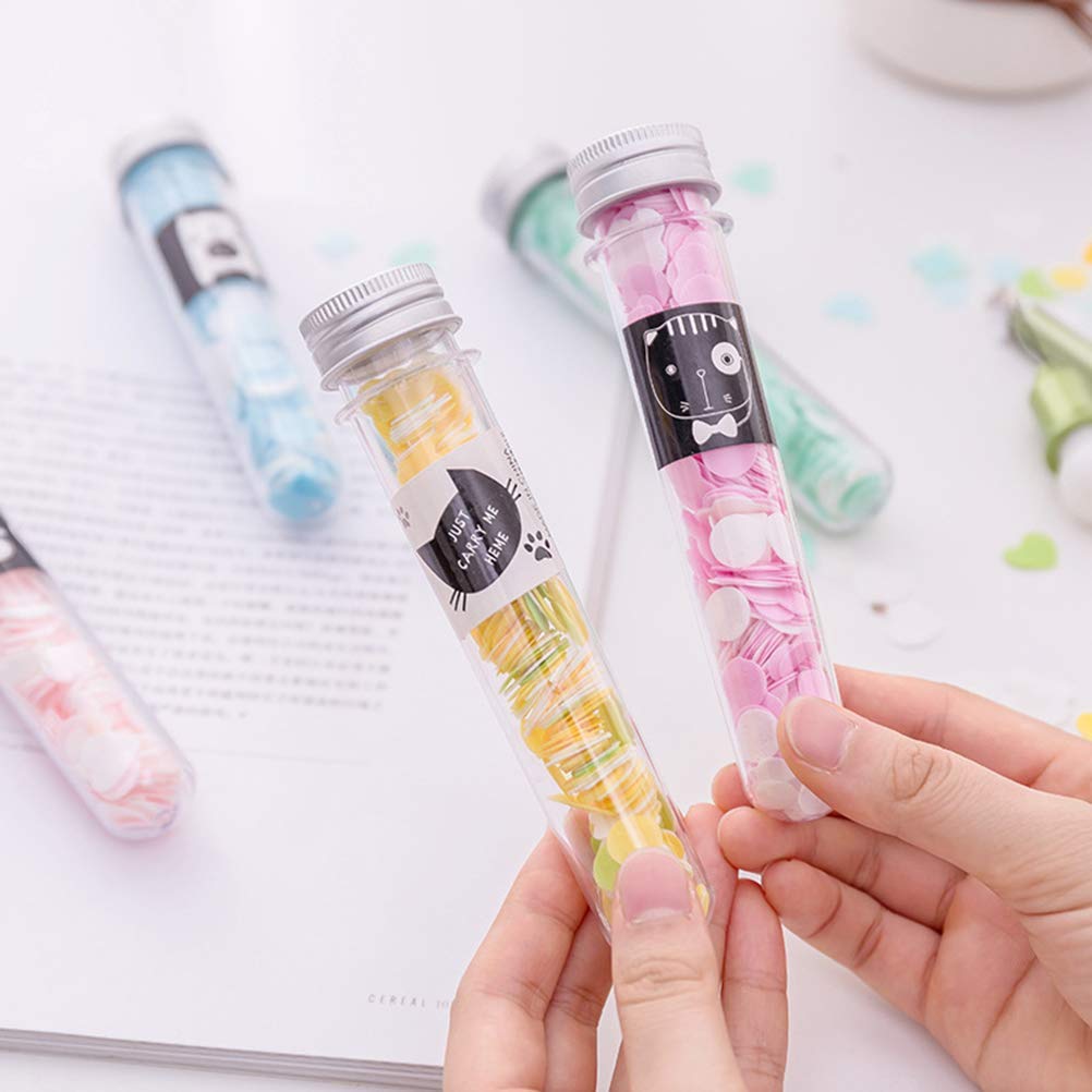Mini Touch 6Pcs Travel Soft Paper Soap Flower Design Tube Shape Bottle (Assorted/Random Colour)