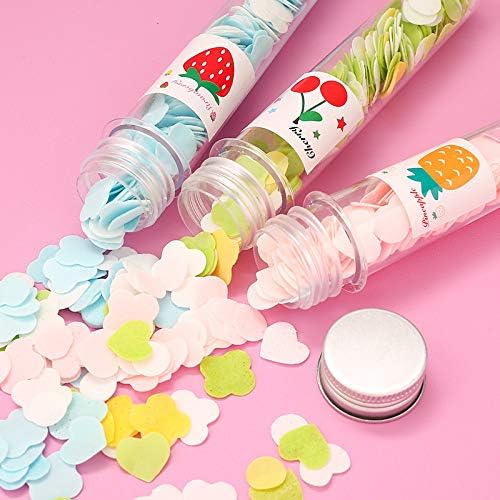 Mini Touch 6Pcs Travel Soft Paper Soap Flower Design Tube Shape Bottle (Assorted/Random Colour)
