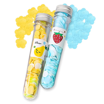 Mini Touch 6Pcs Travel Soft Paper Soap Flower Design Tube Shape Bottle (Assorted/Random Colour)